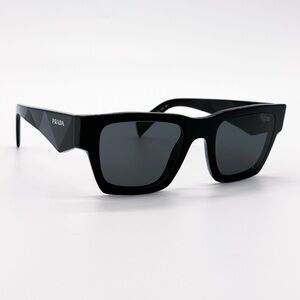 NEW PRADA PR A06S 16K08Z UNISEX SUNGLASSES SPR  A06 16K08Z BLACK PRADA PRA06S